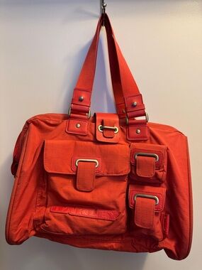 Oakley coral Utility Tote with Buckle Pockets
